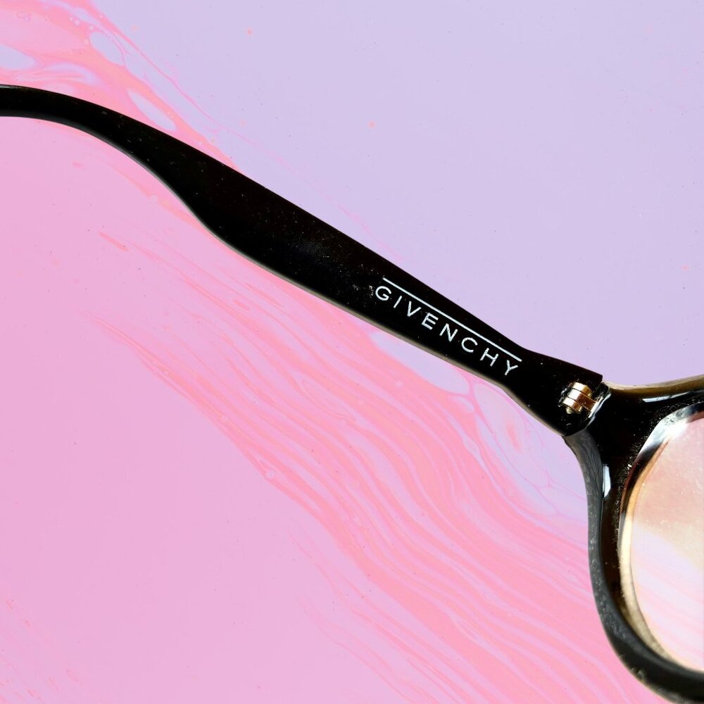 Givenchy Eyeglass Frames Only Black With Gold Log… - image 6